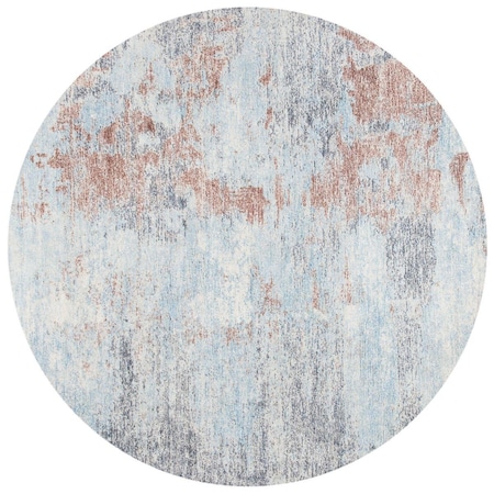 Safavieh 6 x 6 ft. Restoration Vintage Round Handmade Wool Rug Blue & Brown RVT113M-6R